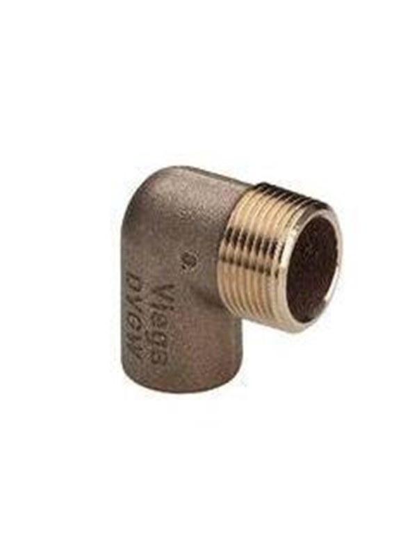 Viega Transition angle 90° sleeve/nipple 22 mm x 3/4" gunmetal