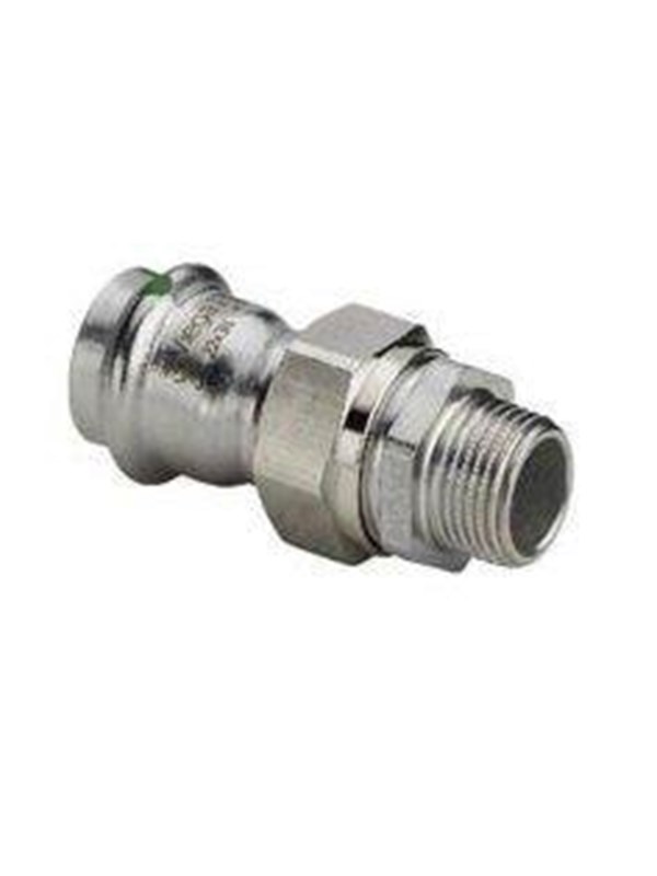 Viega Sanpress Inox transition fitting 22 x 3/4" Stainless steel/bright 438302