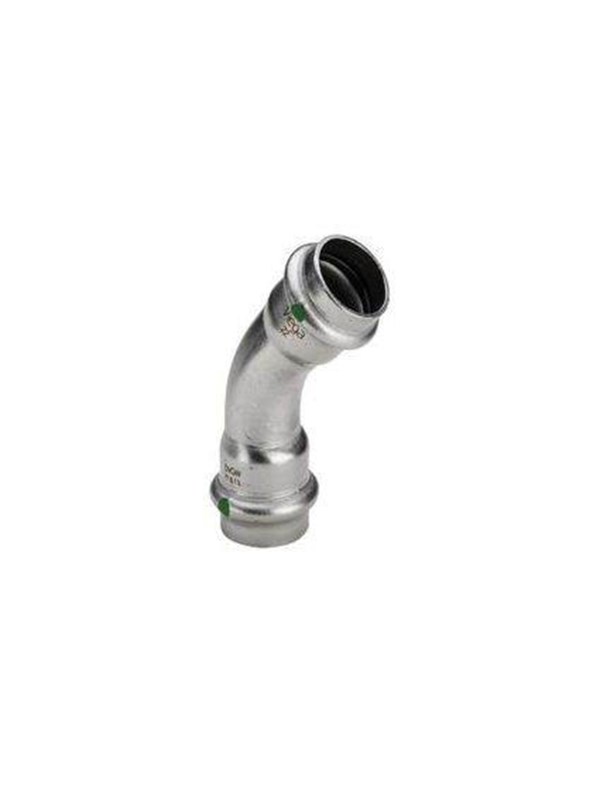 Viega Sanpress Inox bend 45° 15 Stainless steel/bright 435776