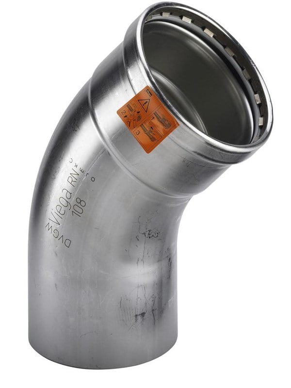 Viega Sanpress Inox XL bend 45° 88.9 Stainless steel/bright 482695