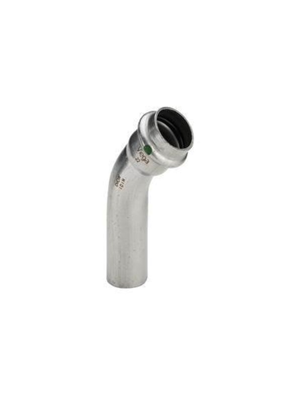 Viega Sanpress Inox bend 45° 28 Stainless steel/bright 435417