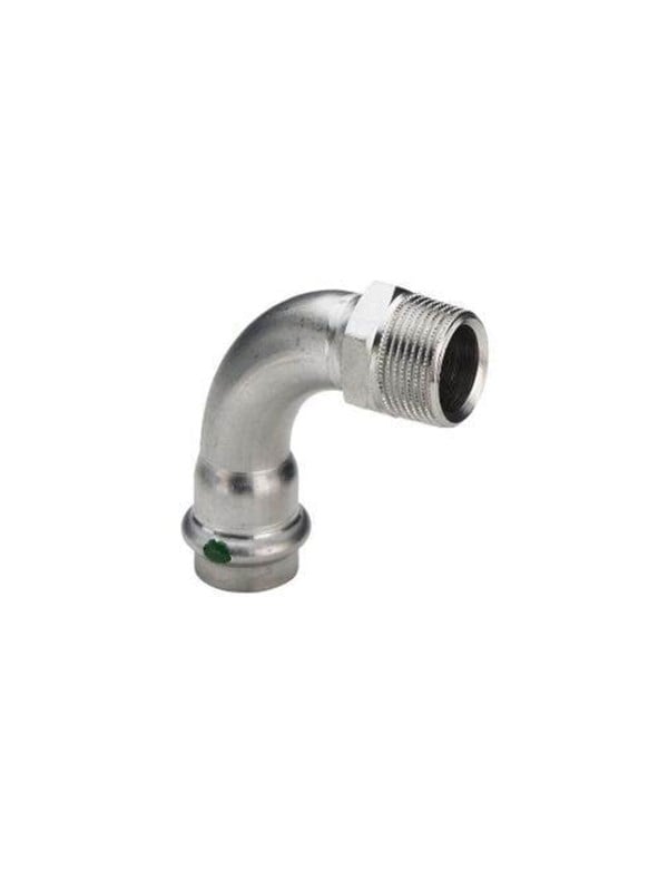 Viega Sanpress Inox transition bend 90° socket/nipple 18 mm x 3/4" stainless steel