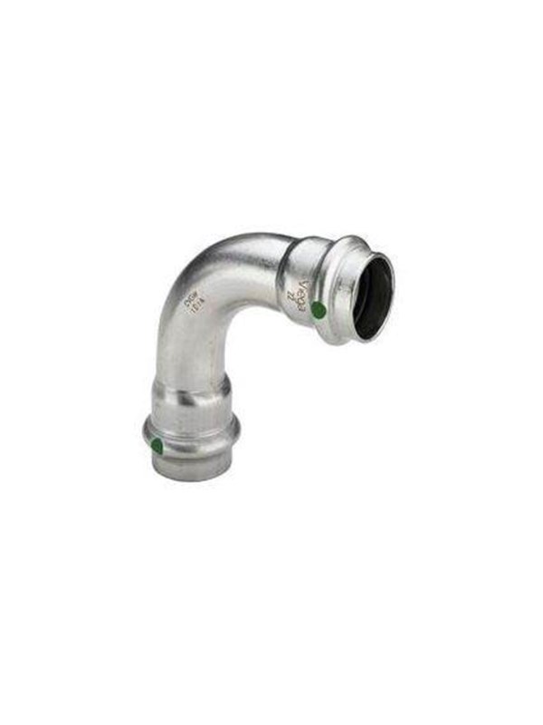Viega Sanpress Inox bend 90° 18 Stainless steel/bright 435646