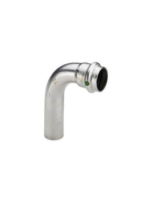 Viega Sanpress Inox bend 90° 15 Stainless steel/bright 435707