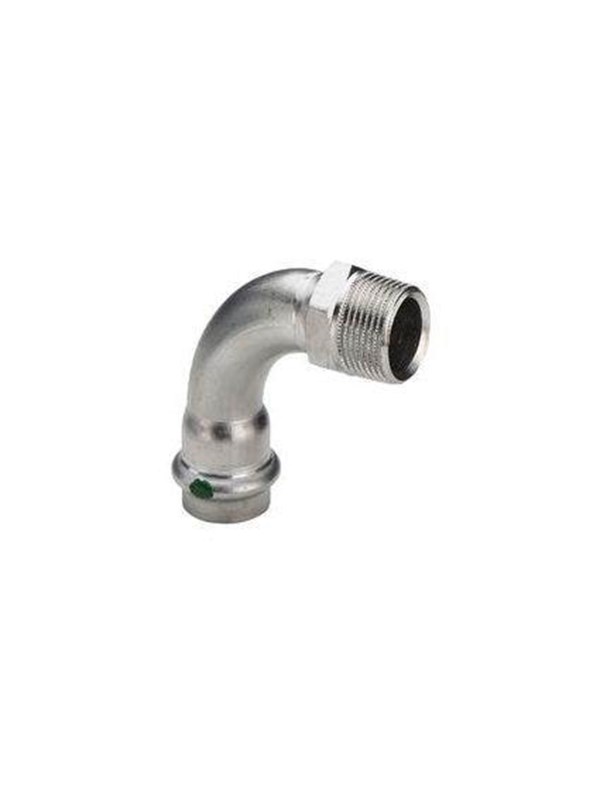 Viega Sanpress Inox transition bend 90° socket/nipple 22 mm x 3/4" stainless steel