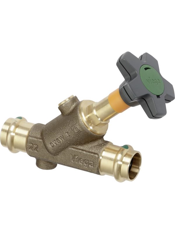 Viega Easytop inclined seat valve 54 mm gunmetal