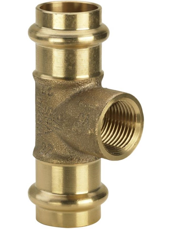 Viega Sanpress T-piece 18 x 1/2" x 18 mm gunmetal