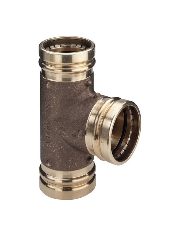 Viega Sanpress XL T-piece 76.1 x 54 x 76.1 mm gunmetal