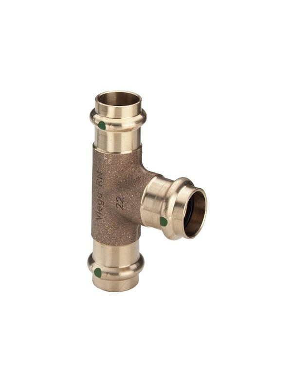 Viega Sanpress T-piece 35 x 28 x 35 mm gunmetal