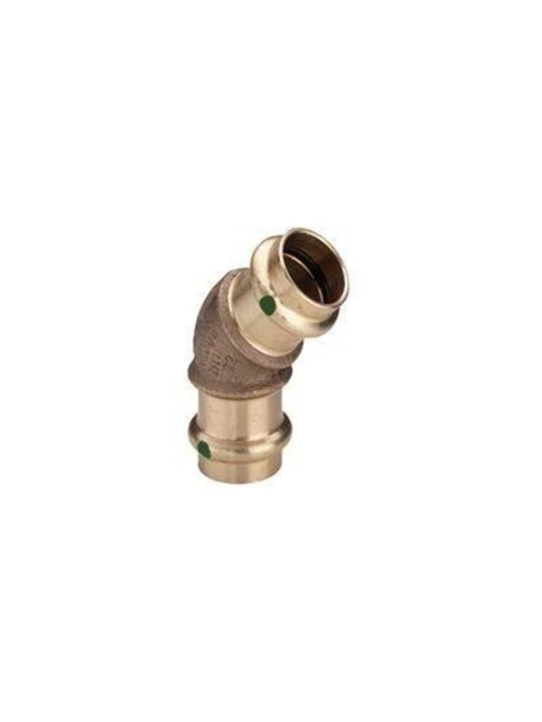 Viega Sanpress bend 45° 15 gunmetal/glossy 113186