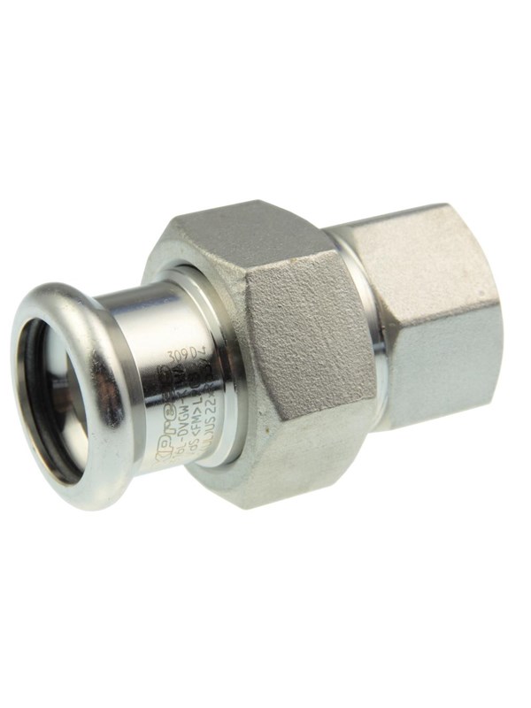 Vsh Fabrieken Vsh straight union female thread/press 54 mm x 2 stainless