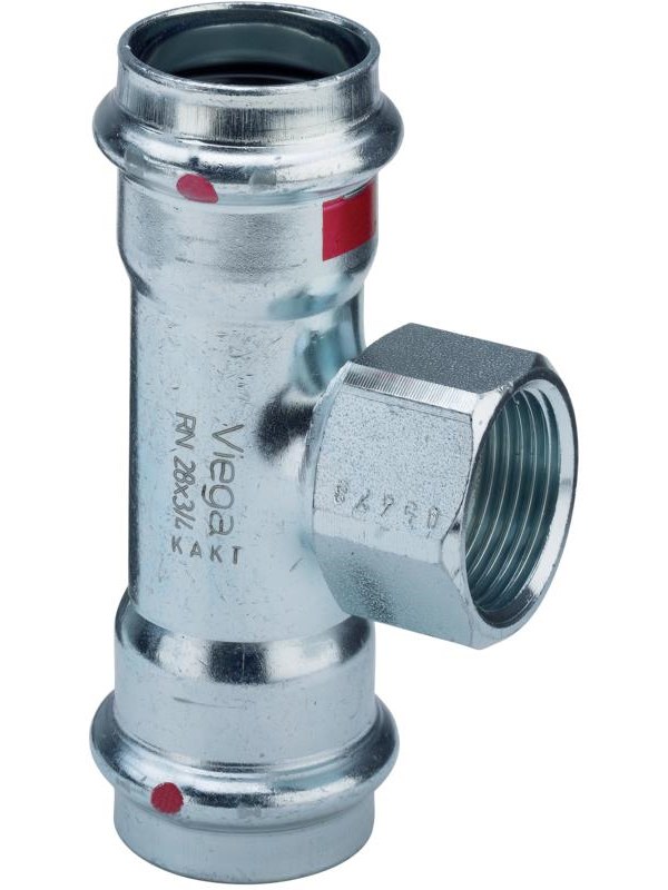 Viega Prestabo T-piece 54 x 1/2" x 54 mm galvanized steel