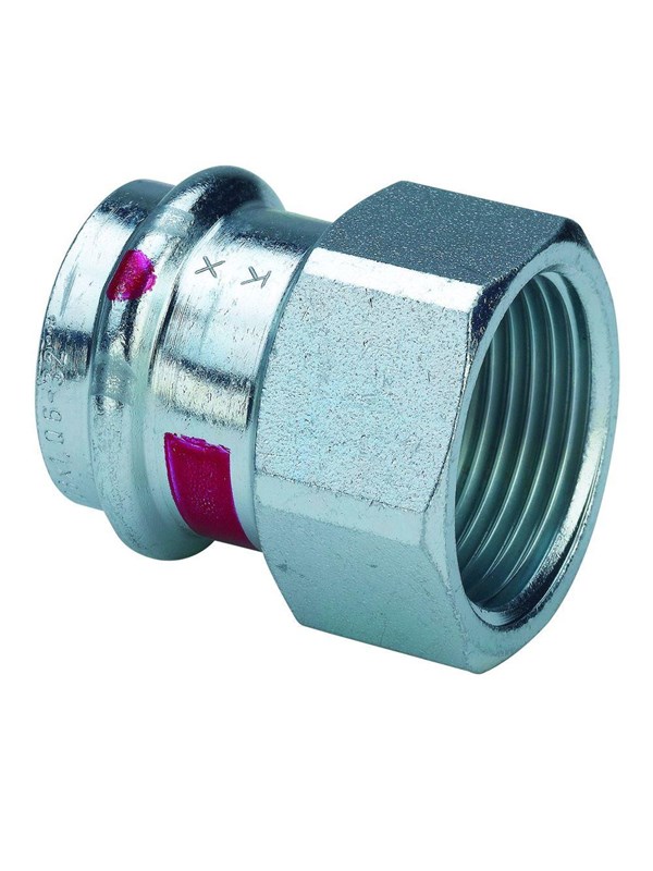 Viega Prestabo transition 54 x 2" socket/socket galvanized steel