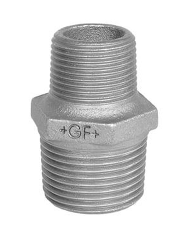 Produktfoto för Georg-Fischer Hexagon nipple black reducing 1 x 3/4