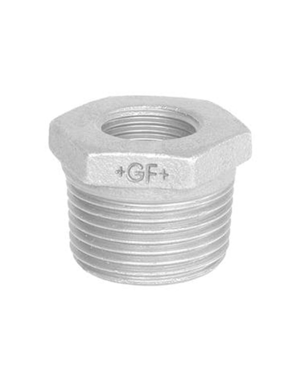 +GF+ Reducing bush galvanized concentric 3/4 x 3/8
