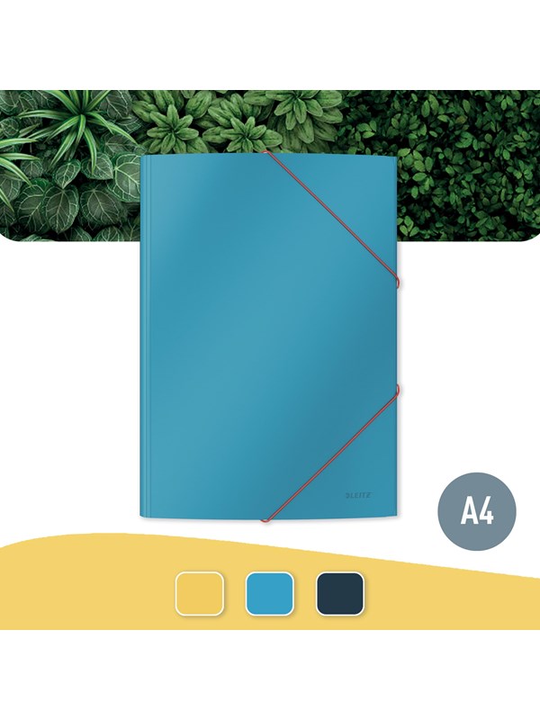 Leitz  Cosy 3-klaffmapp Kartong Soft Touch Blå