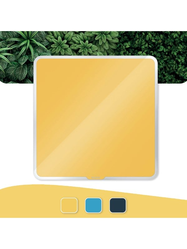 Produktfoto för Leitz Cosy Magnetisk Whiteboard Glas 45x45 cm Gul