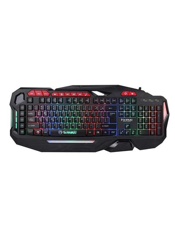 Marvo Gaming Tangentbord KG760 - Tangentbord - Röd