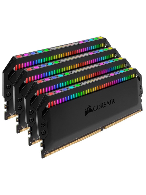 Corsair Dominator Platinum Rgb Ddr4 3200 64gb Cl16 Quad Channel 4 Pcs Intel Xmp Svart Med Rgb