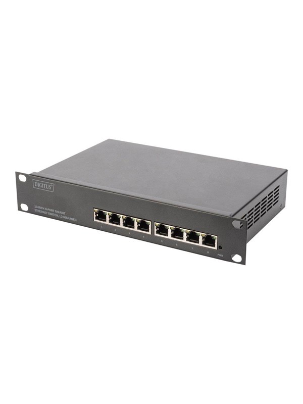 DIGITUS DN-80117 - switch - 8 ports - Managed - rack-mountable