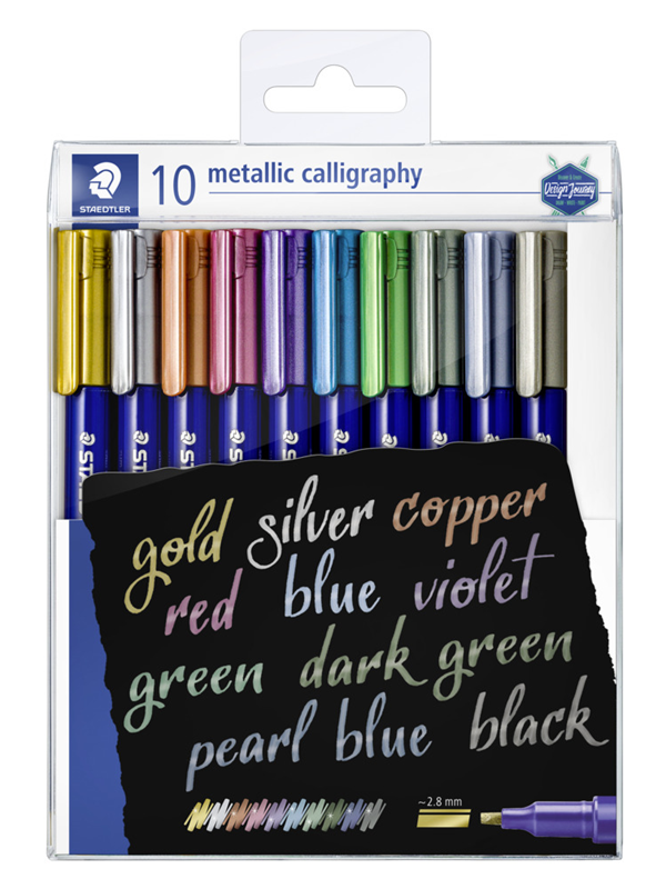 Staedtler Marker metal.calligraphy 10 pcs set