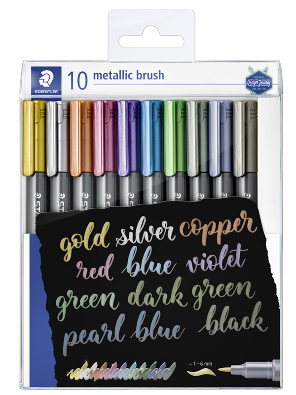 Produktfoto för STAEDTLER Marker Metallic brush 10 pcs. assorted