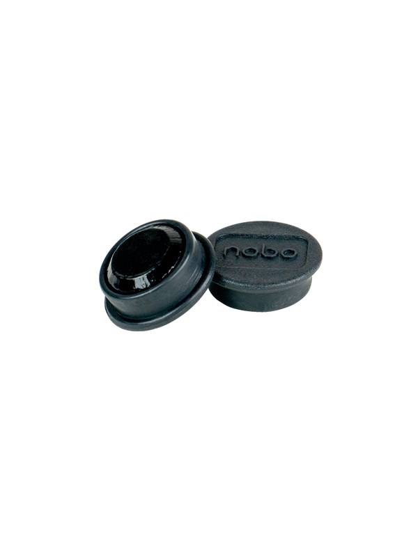 Nobo Magnetiska Whiteboardmagneter 10-Pack 13 mm Färgade Magneter Svart