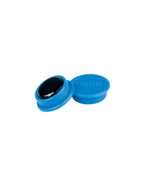 Nobo Magnetiska Whiteboardmagneter 10-Pack 24 mm Färgade Magneter Blå