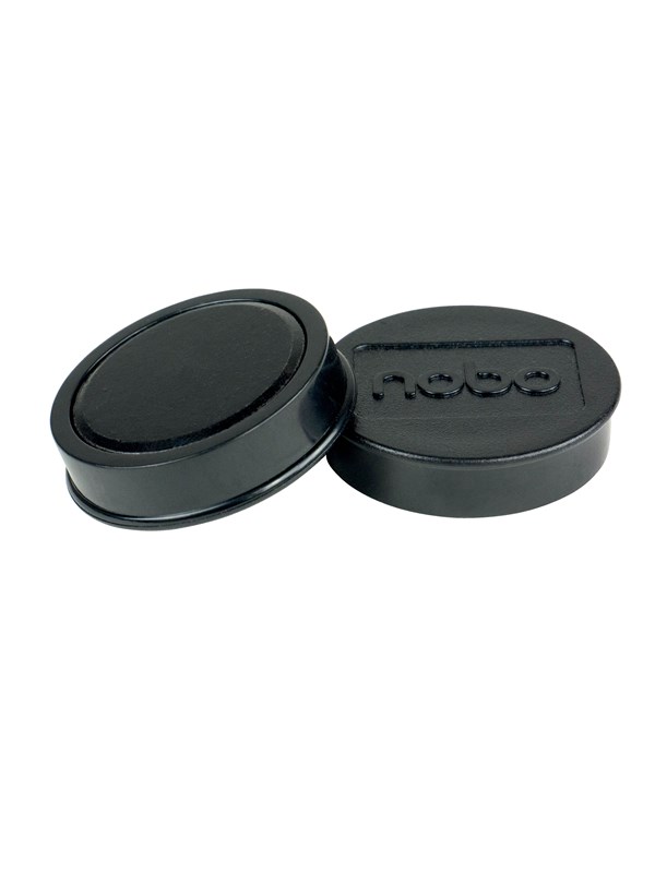 Nobo Magnetiska Whiteboardmagneter 10-Pack 38 mm Färgade Magneter Svart