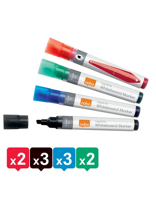 Produktfoto för Nobo Whiteboardpenna Liquid sned mix