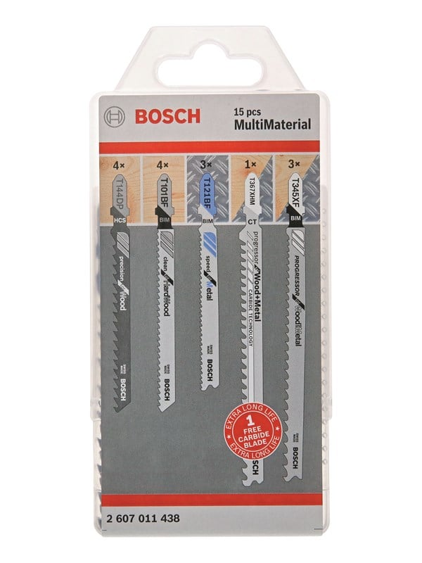 Bosch JSB Multi Material-paket, 15 delar