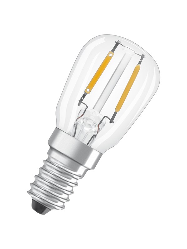 Osram LED-glödlampa T26 2.2W/827 (12W) filament clear E14