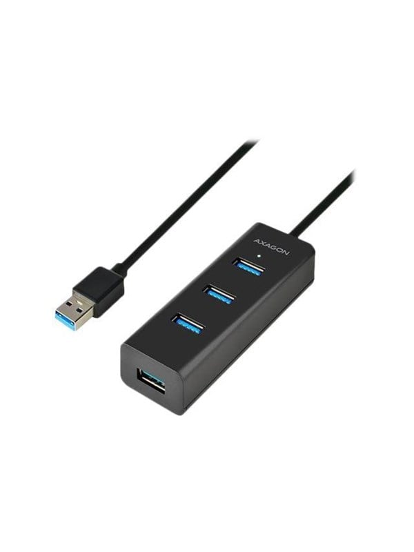 AXAGON N HUE-S2BL - hub - 4 ports USB Hub - USB 3.2 - 4 porte - Svart