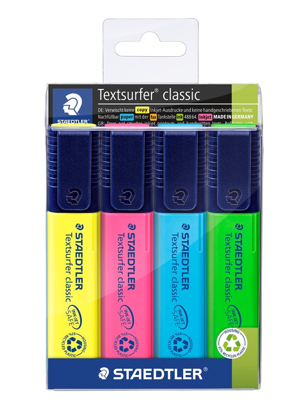 Staedtler Highlighter Textsurf.cl.4pcs.wallet