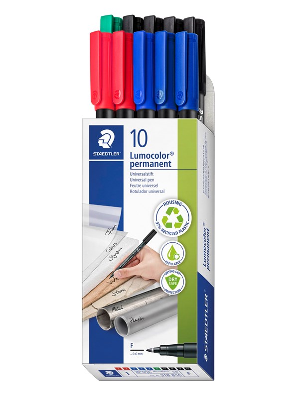 Produktfoto för Staedtler Universal pen Lumocolor perm F ass