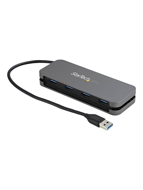 StarTech.com 4 Port USB 3.0 Hub 5Gbps 4A - 11in Cable USB Hub - USB 3.2 - 4 porte - Grey