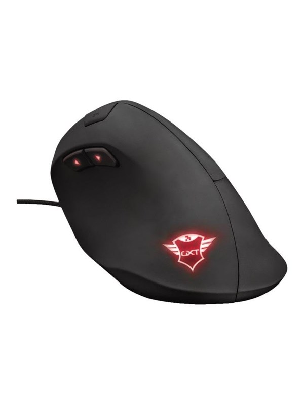 Trust GXT 144 Rexx gaming mouse - Vertical mouse - Optic - 6 knappar - Svart