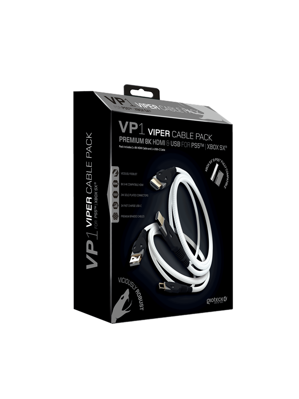 Gioteck Premium Viper Vp1 Cable Pack Universal Miscellaneous Tillbehör Till Spelkonsol Sony Playstation 4