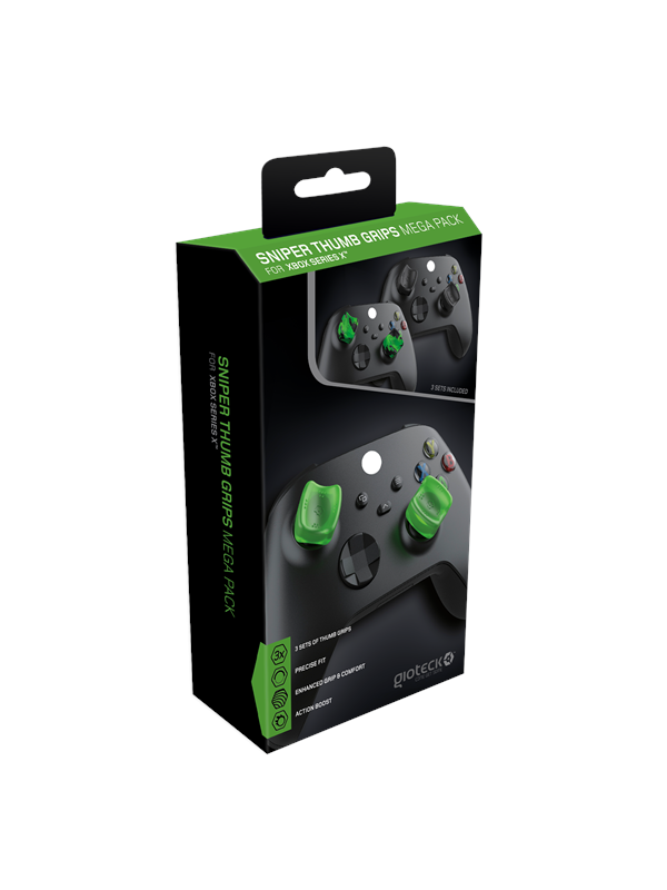 Gioteck Xbox Series X Sniper Mega Pack Thumb Grips Black/green Miscellaneous Tillbehör Till Spelkonsol Microsoft Xbox Series X