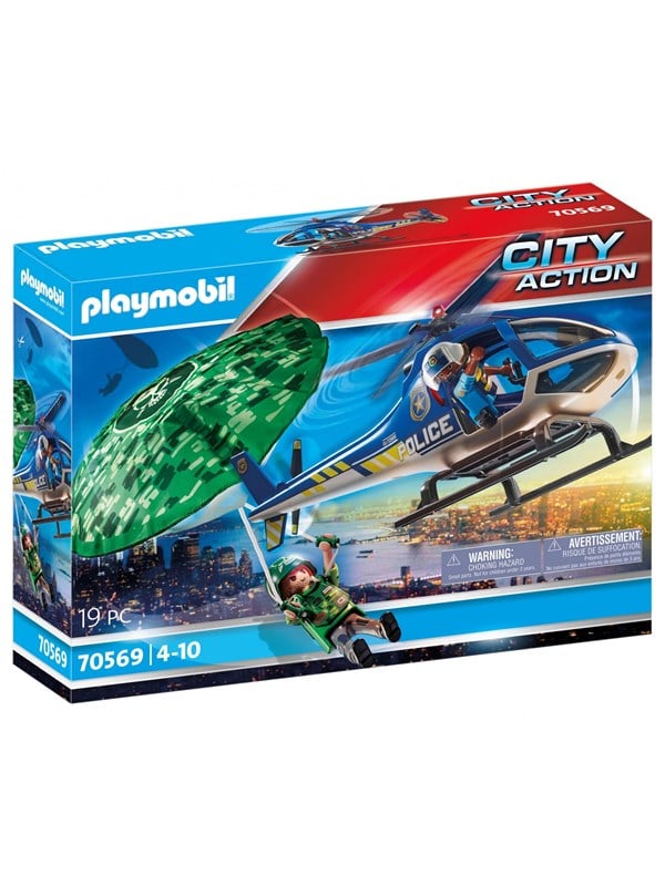 Playmobil Polishelikopter: Fallskärmsjakt