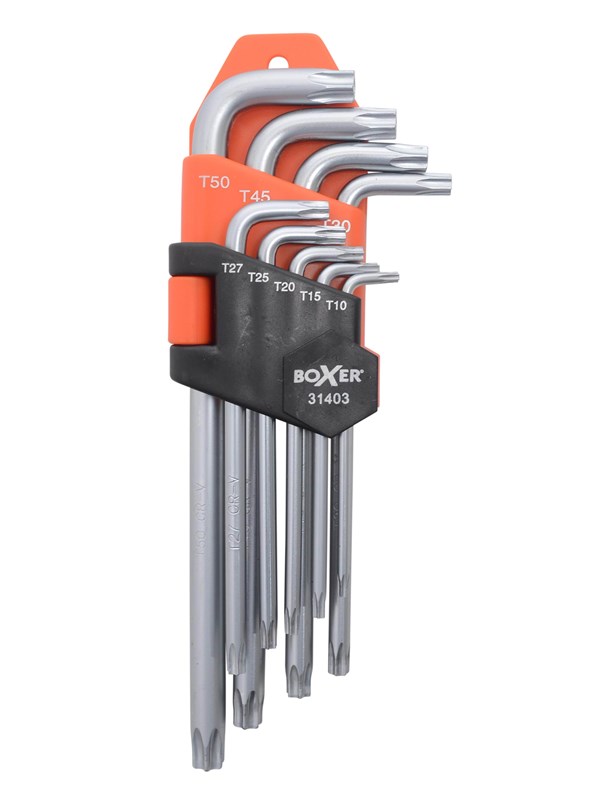 Boxer Torx nyckelsats 9 delar - CR.V-stål