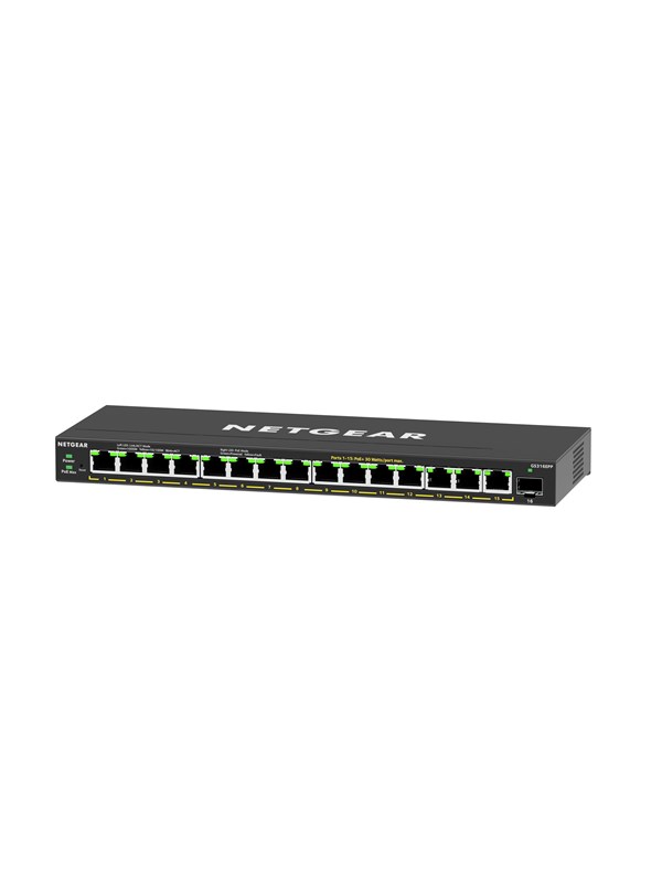 Netgear GS316EPP 16-Port High-Power PoE+ Gigabit Ethernet Plus Switch (231W) 1 SFP Port