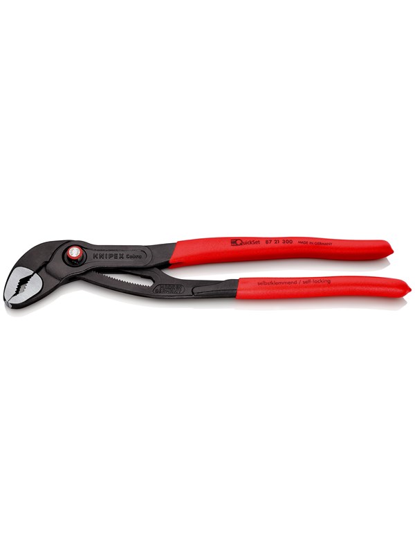 Produktfoto för Knipex 87 21 300, Slip-joint-tång, 7 cm, 6 cm, Krom-vanadiumstål, Metall, Plast, Röd