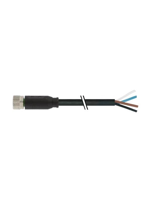 Murrelektronik M8 female 0° with cable pvc 4x0.25 bk ul/csa 5m 7000-08061-6110500