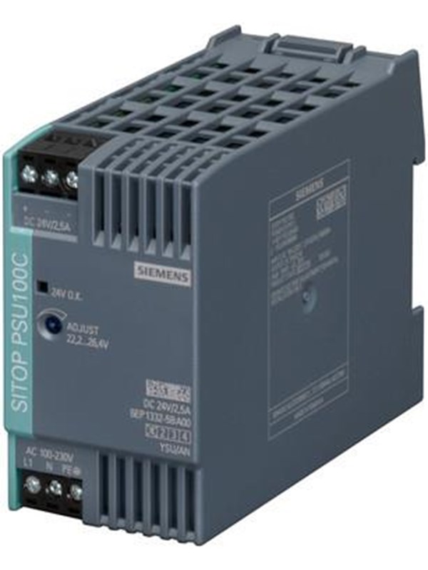 Siemens Sitop psu100c 24v/2.5 a stabilized power supply input: