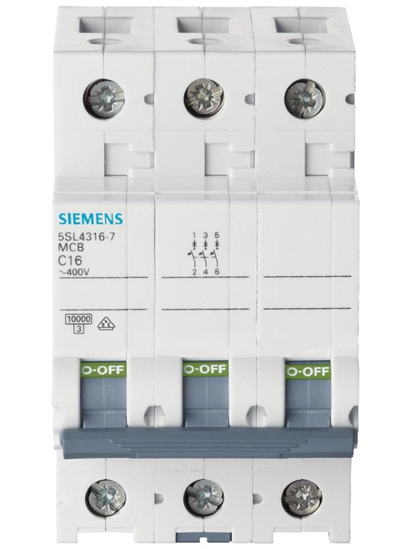 Siemens Circuit breaker 400v 10ka 3-pole c 16a