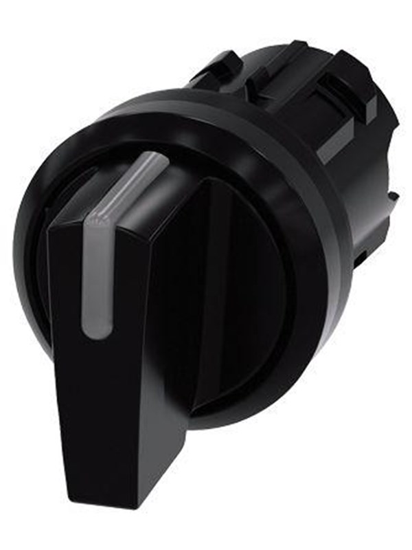 Siemens Illuminable selector switch 22 mm round plastic black