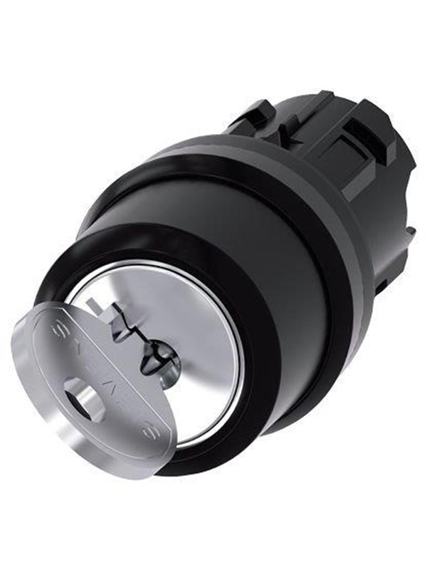 Siemens Ronis key-operated switch 22 mm round plastic lock