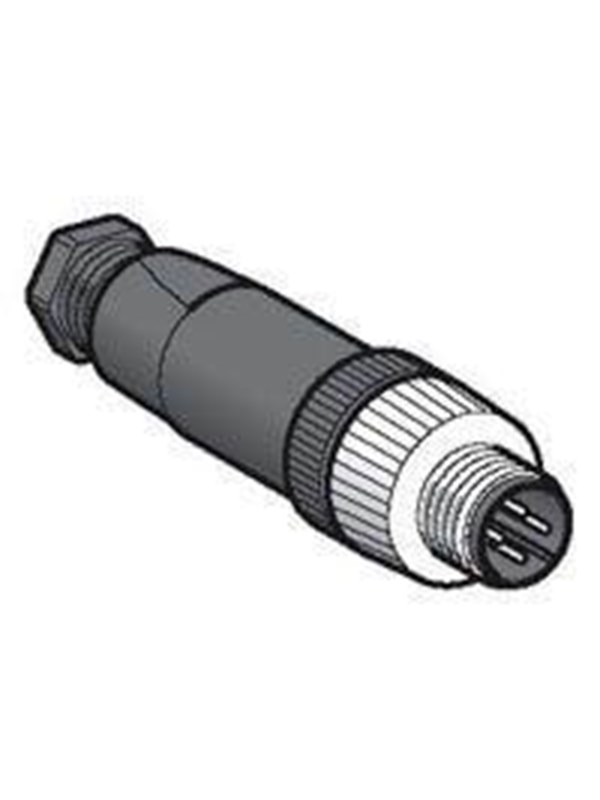 TELEMECANIQUE SENSORS Plug m12  mal straight connector 4pin