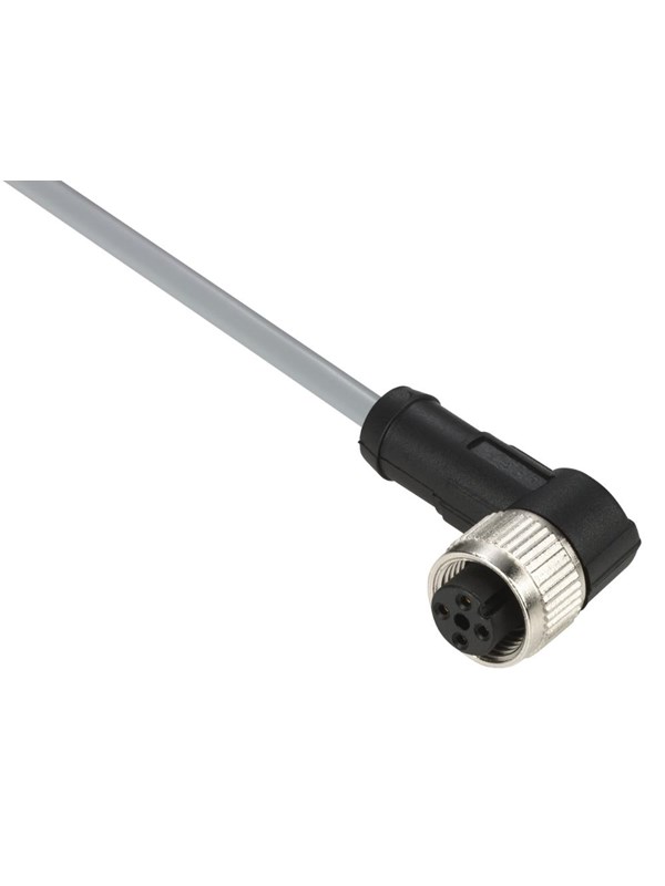 TELEMECANIQUE SENSORS Sensor cable  pvc m12 4-pin female angled 5 meters xzcpv1241l5
